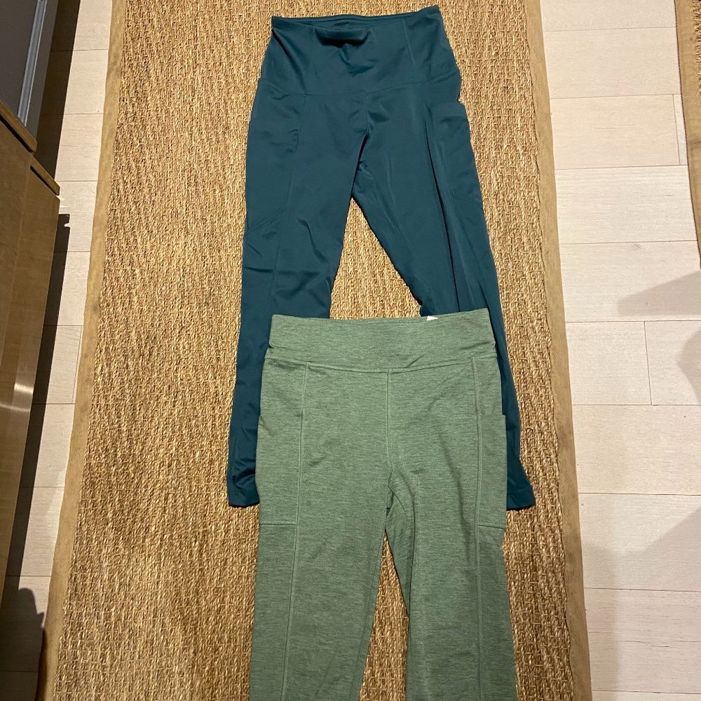 Two Pairs of Green/Teal Leggings